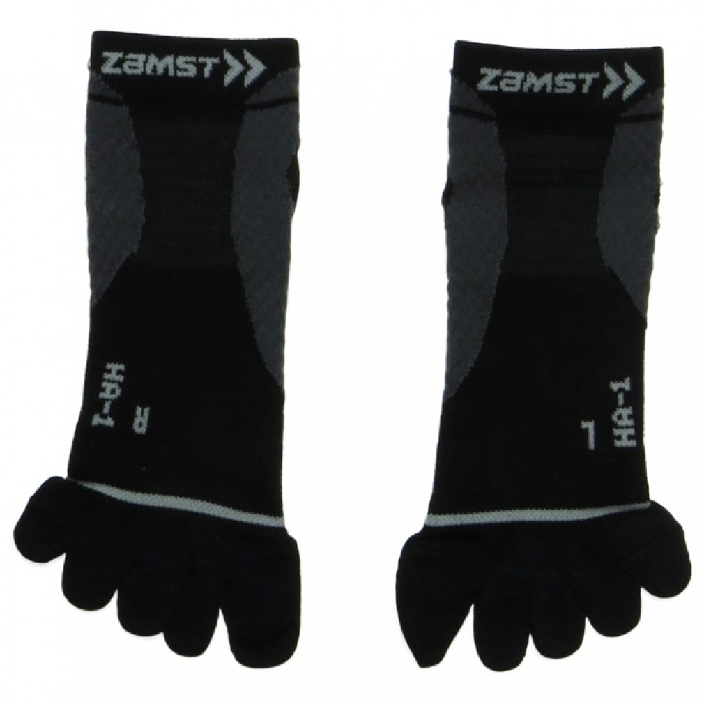 ザムスト HA-1 ショート 5本指ソックス サポートソックス メッシュ スポーツソックス ショート丈 両足入り 靴下 zamst