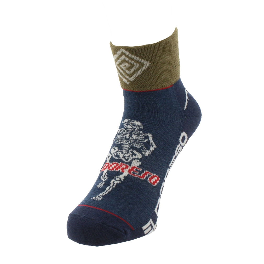 Scull Sox(ネイビー×ベージュ-S)