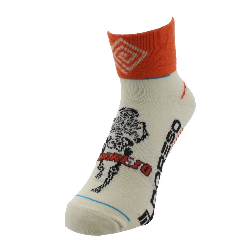 Scull Sox(ホワイト×オレンジ-S)