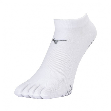レーシングソックス5本指(アンクル・滑り止め付)(ホワイト-25-27cm)