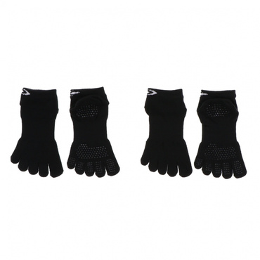 ランニングソックス 2足組 5本指ソックス(ブラック-25-27cm)