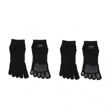 2足組 5本指ソックス(ブラック×ブラック-23-25cm)