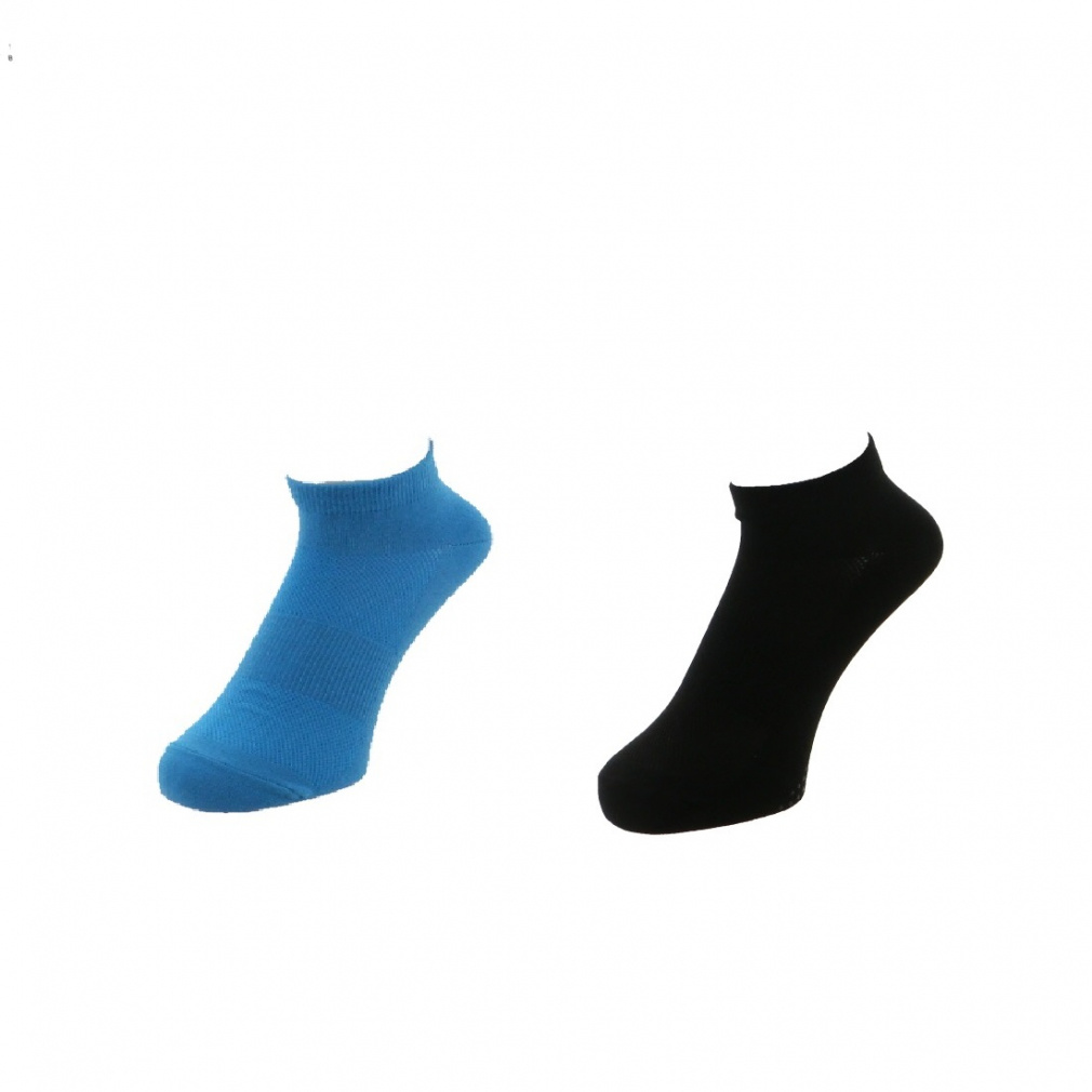 2足組 ソックス(カラー)(ブルー×ブラック-25-27cm)