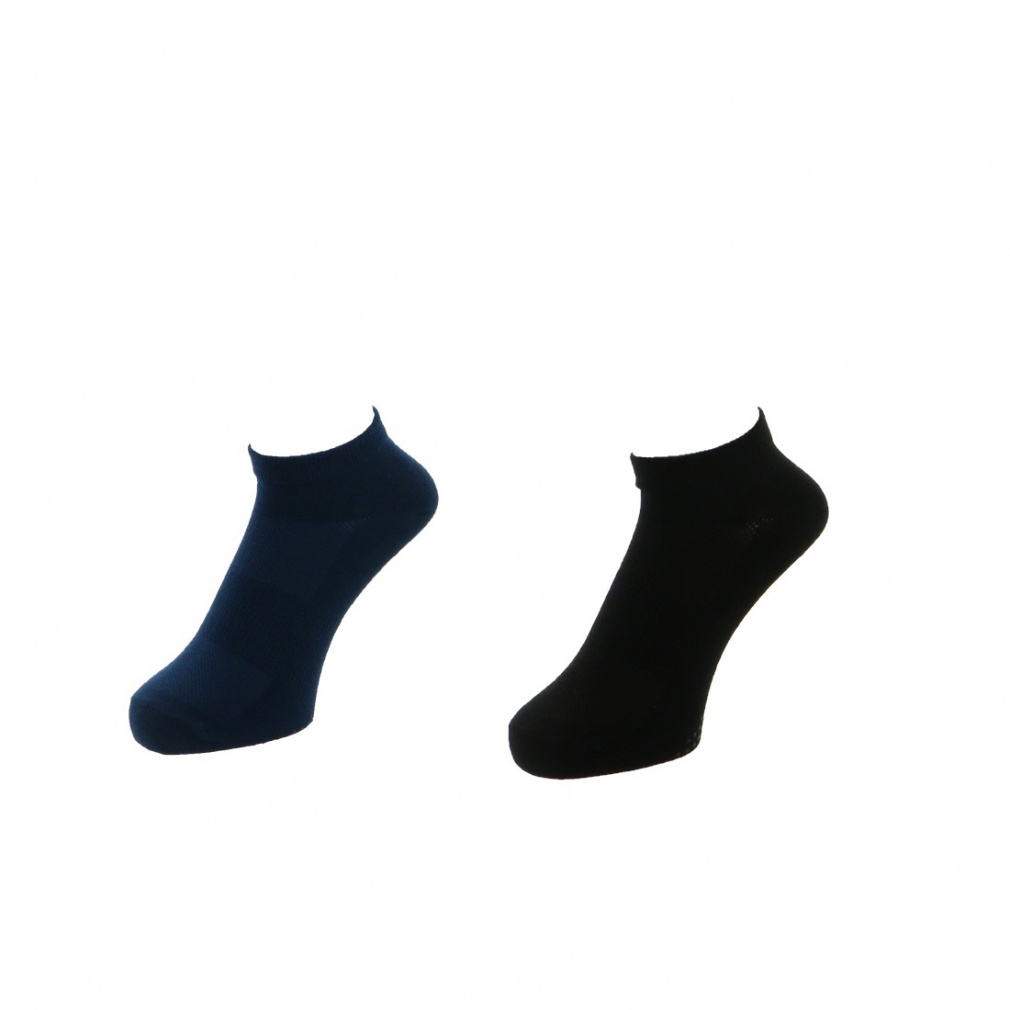 2足組 ソックス(カラー)(ダークブルー×ブラック-25-27cm)