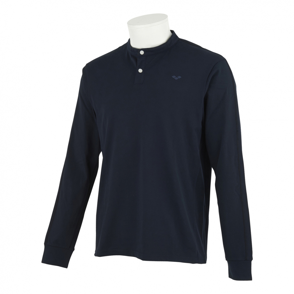 ARNスポーツウエア 長袖Tシャツ(ネイビー-M)
