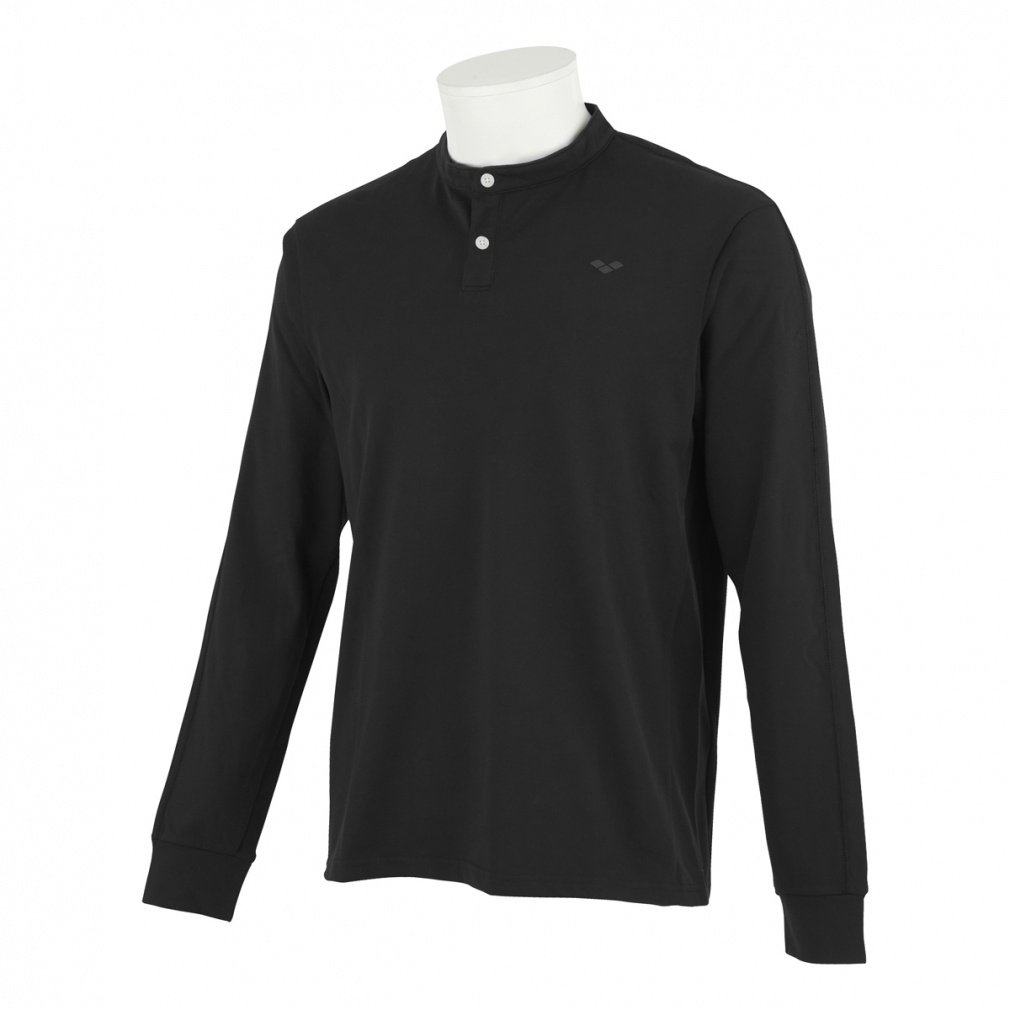 ARNスポーツウエア 長袖Tシャツ(ブラック-M)