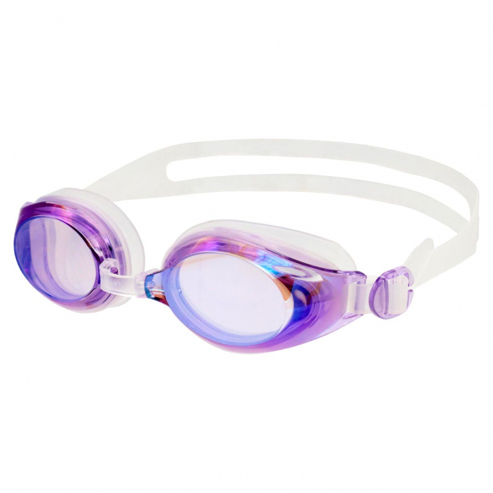 ワイドタイプミラーレンズスイミングゴーグル(ラベンダー×ブルー-FREE)