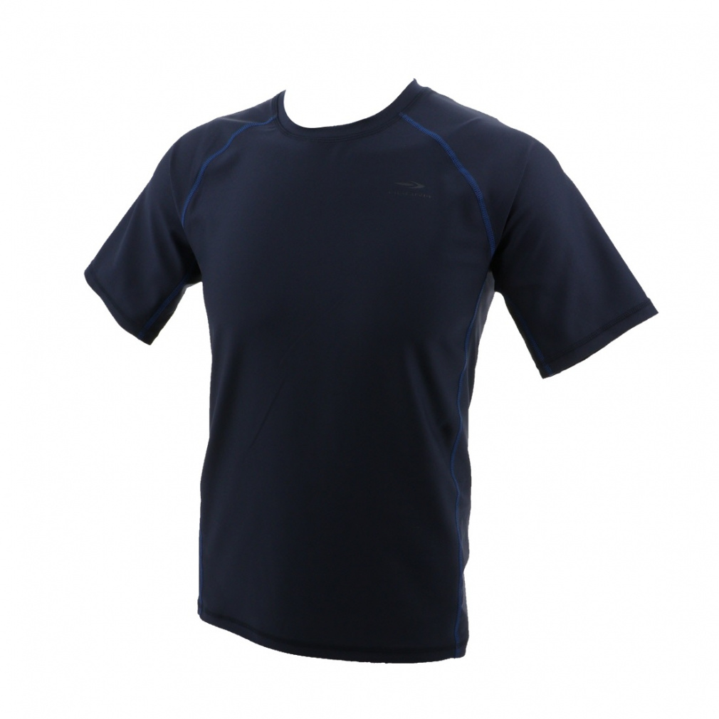 ラッシュガード 半袖(ネイビー-M)