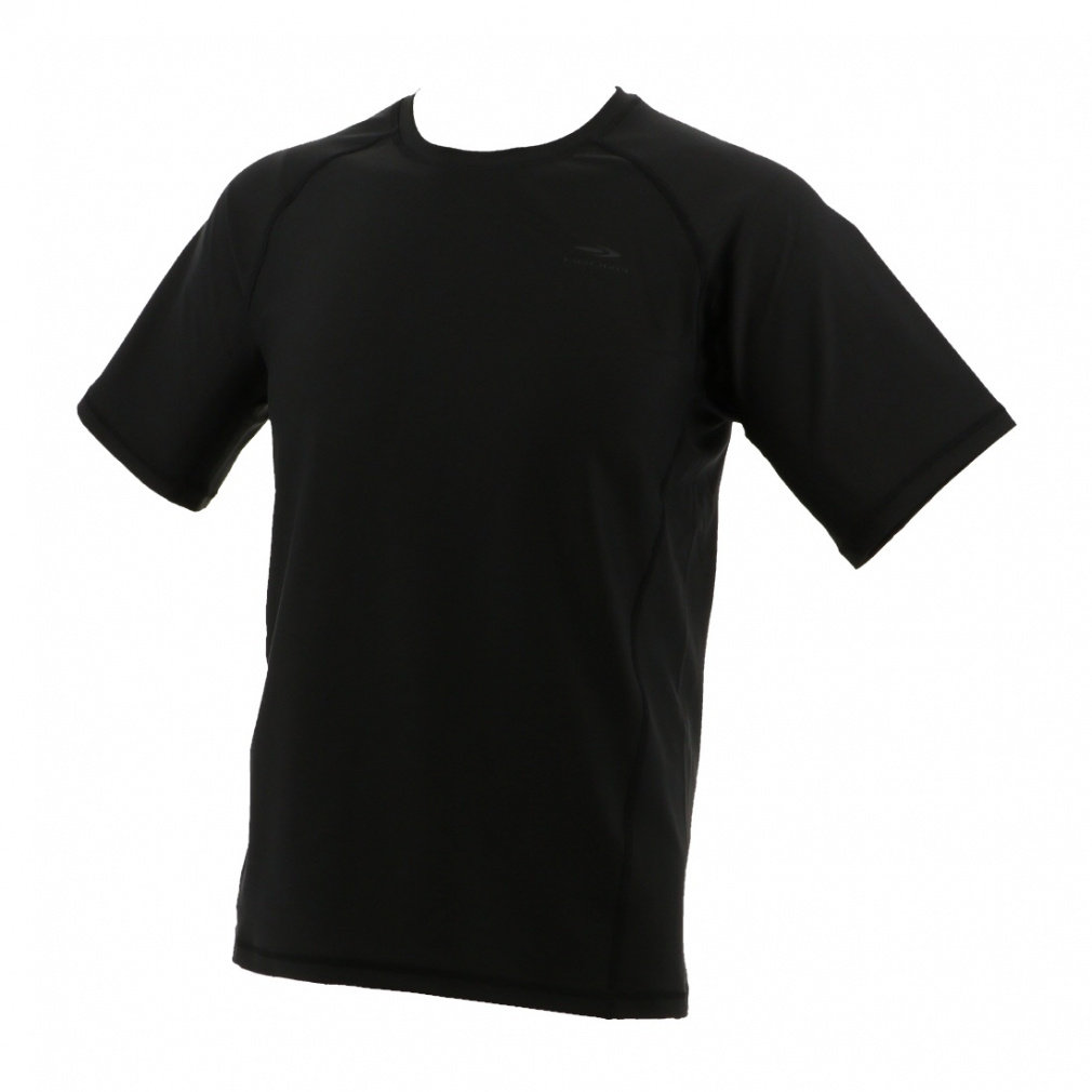 ラッシュガード 半袖(ブラック-S)