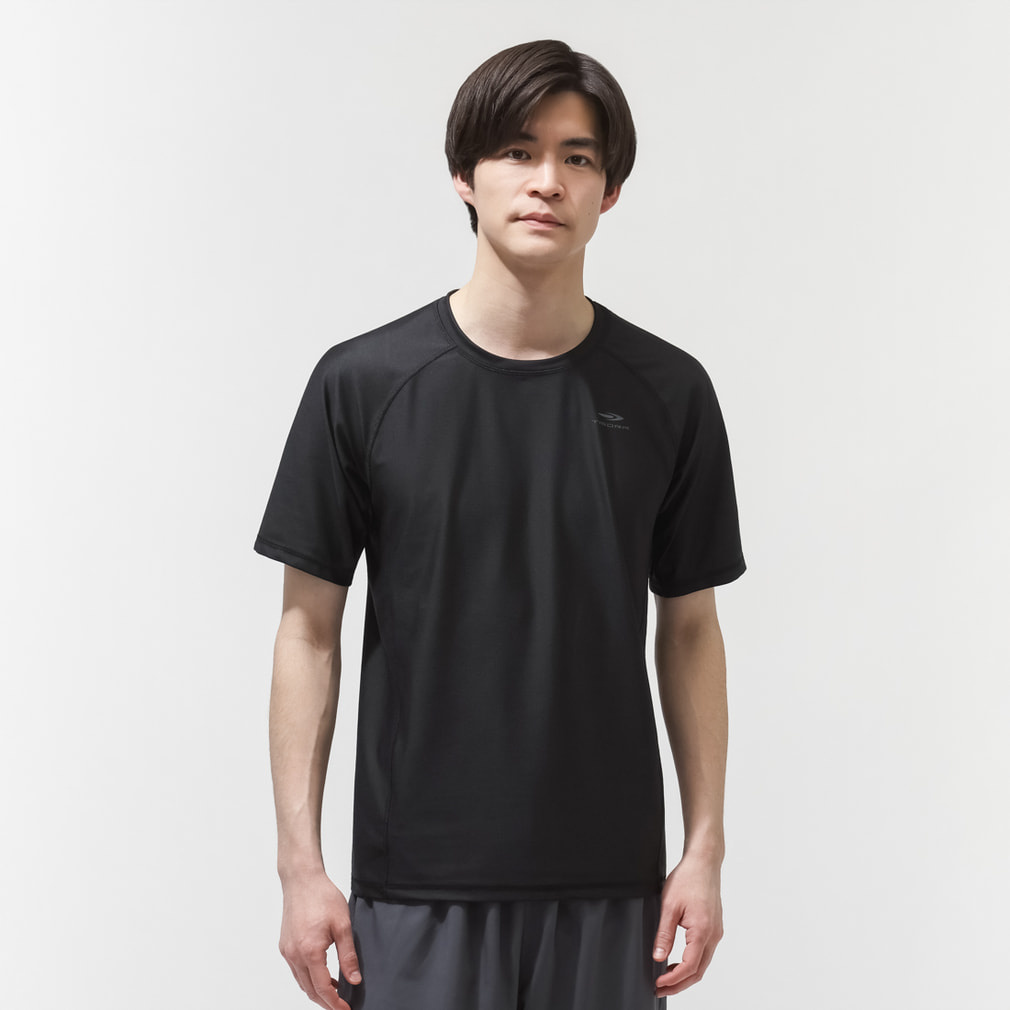 半袖ラッシュガード(ブラック-S)