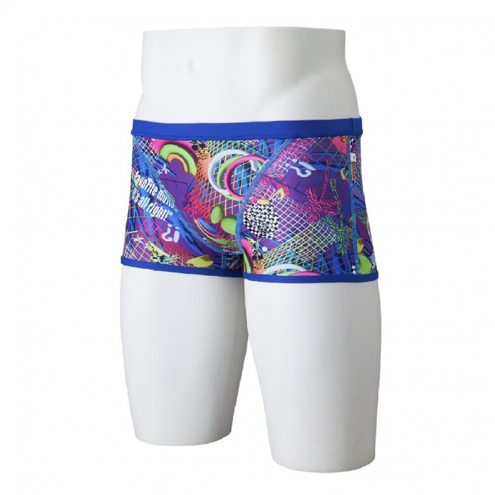 エクサースーツ 競泳練習用【Rikako Ikee collection】ショートスパッツ(リバーシブル)(ブルー-S)