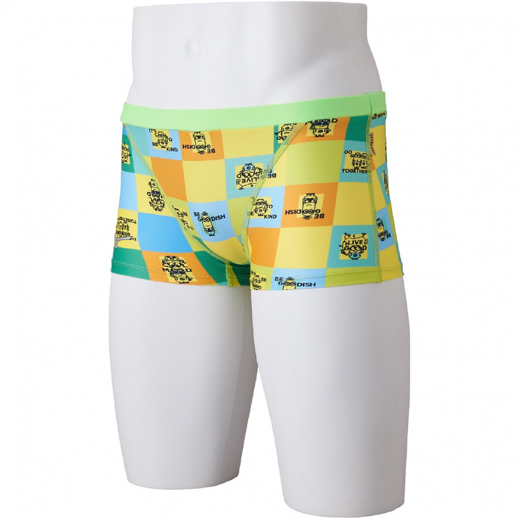 競泳練習用【ミニオン】エクサースーツ ショートスパッツ(レモンイエロー-S)