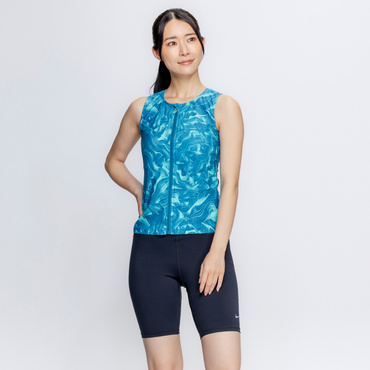 Nike スポーツ用水着セット フローラルプリント ナイキ レディス 水泳 フィットネス水着 SP26 プリント ジップ袖なし
