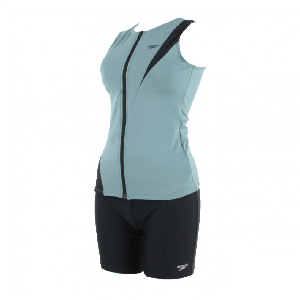 新品 speedo フィットネス水着 L ディアゴナジップ セパレーツ UV speedo スピード レディス 水泳 フィットネス水着 Diagona Zip