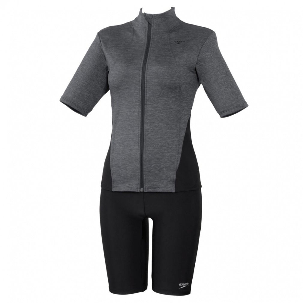 スピード レディス 水泳 フィットネス水着 Short Sleeve Wavy Sepa ショートスリーブウェイビーセパ SFW32501 SPEEDO