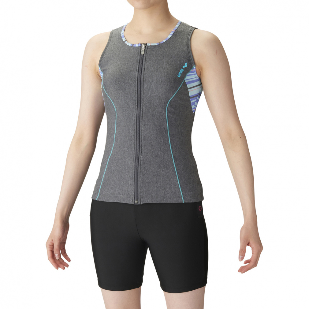 アリーナ レディス 水泳 フィットネス水着 【すらっとセパ】フィットネスセパレーツ(カバーバック・差し込みパッド) LAR-4244W LAR4244W arena