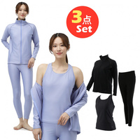 水着3点セット ラッシュガード/パット付きタンクトップ/ 9分丈スパッツ