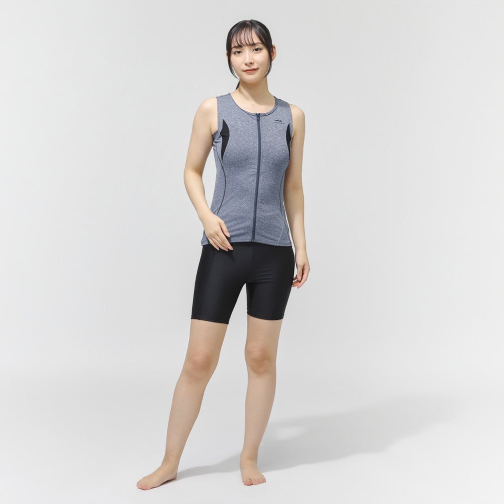ティゴラ レディース 水泳 フィットネス水着 ノースリーブセット水着