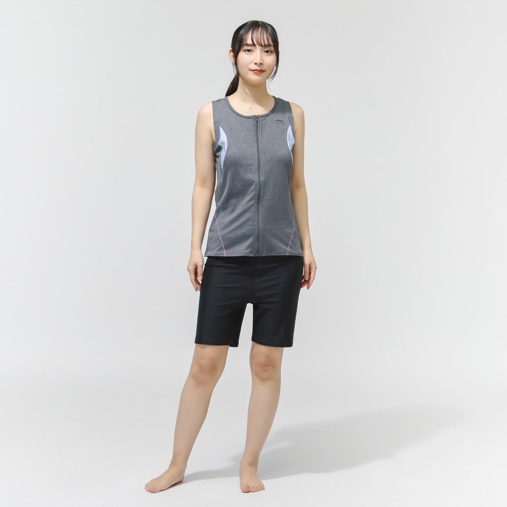ティゴラ レディース 水泳 フィットネス水着 ノースリーブセット水着