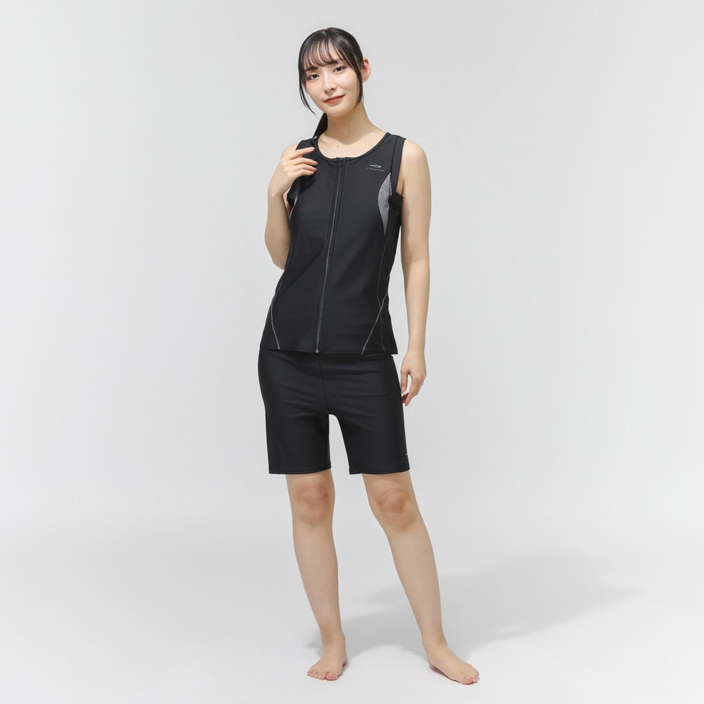 ティゴラ レディース 水泳 フィットネス水着 ノースリーブセット水着