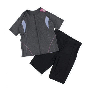 フィットネス水着 半袖セット ゆったりサイズ