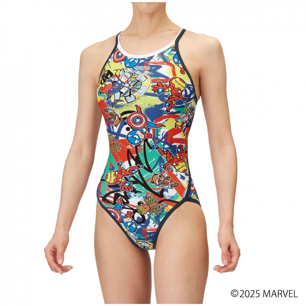アリーナ レディス 水泳 競泳水着 MARVELデザインモデル トレーニングワンピース オープンバック TOUGH SUIT タフスーツ AS5SWM50L マーベル arena