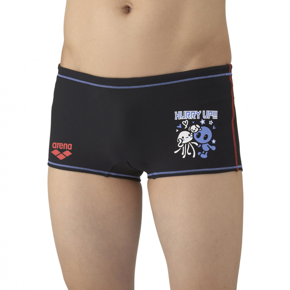 トレーニングスパッツ(ショートレッグ)(ブラック×ブルー-130cm)