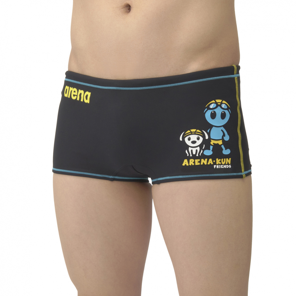 TOUGH SUIT(タフスーツ) トレーニングスパッツ ショートレッグ(ブラック×ペールブルー-130cm)