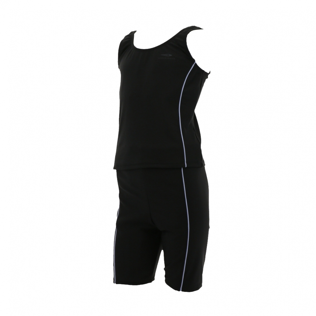 スクール水着 ガールズ ノースリーブセット(ブラック-130cm)