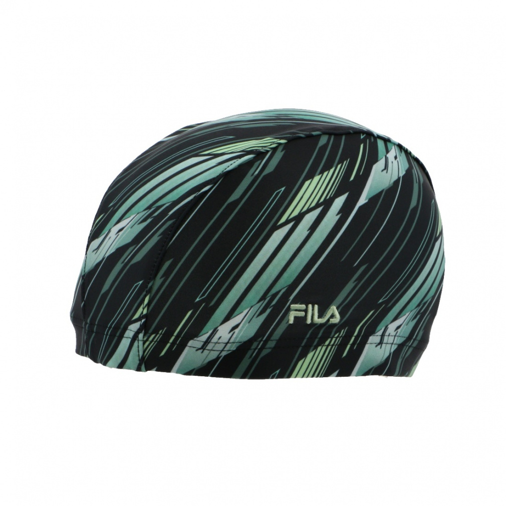 幾何柄プリントキャップ(ブラック×グリーン-FREE)