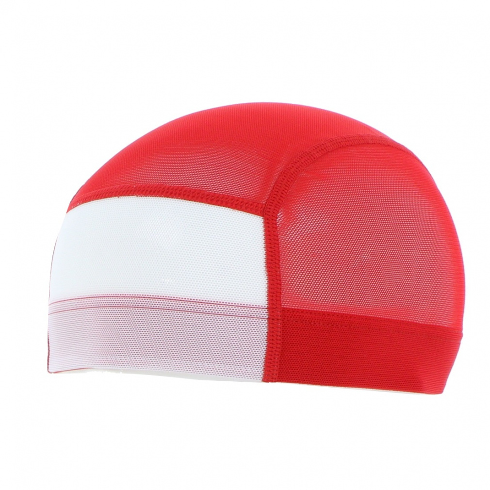 Jネーム入りメッシュスイムキャップ(レッド-FREE)