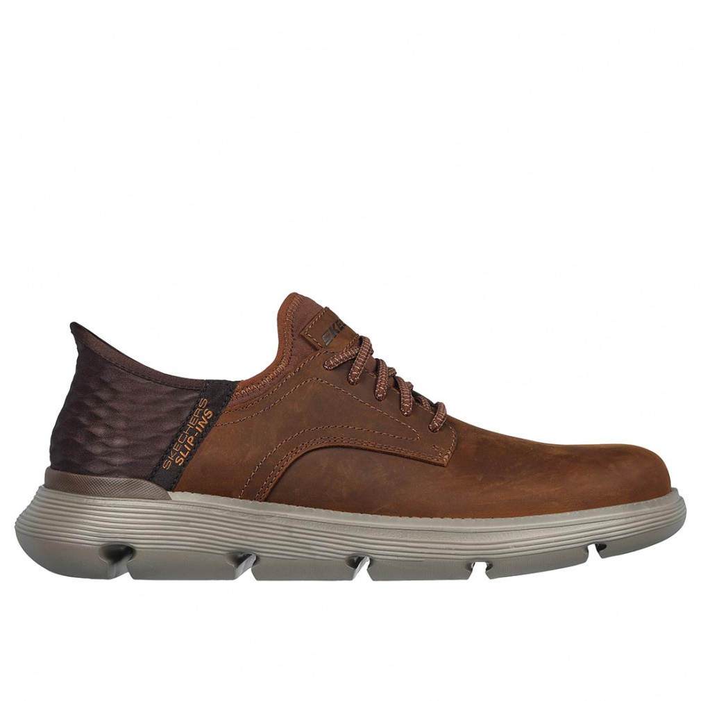 �X�P�b�`���[�Y GARZA - GERVIN 205046 CDB �����Y �E�H�[�L���O�V���[�Y �X�j�[�J�[ �F �u���E�� SKECHERS imbkk