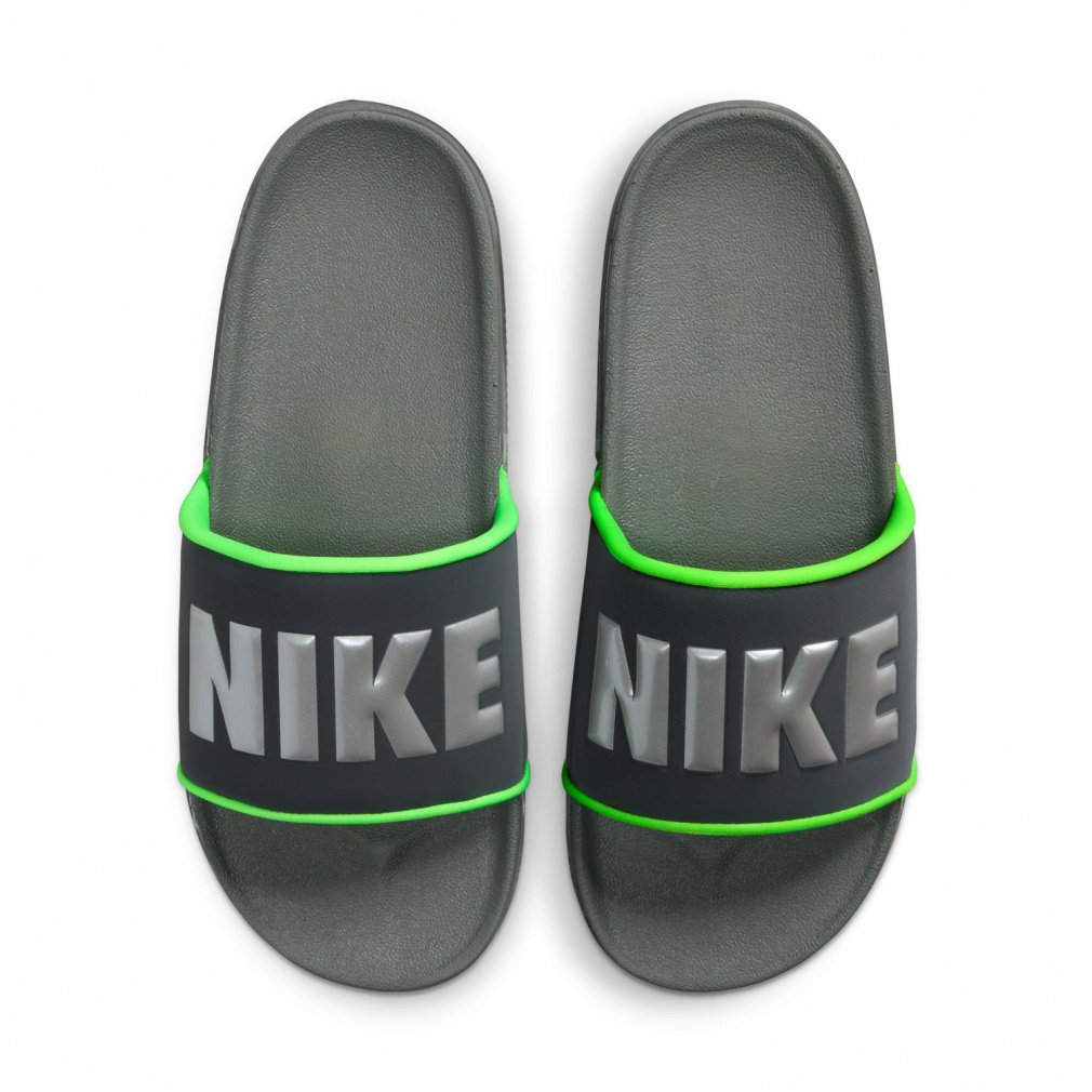 ナイキ オフコート スライド BQ4639-026 メンズ シャワーサンダル : ダークグレー×イエローグリーン NIKE BQ4639 026