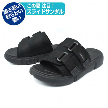 スライドサンダルBK