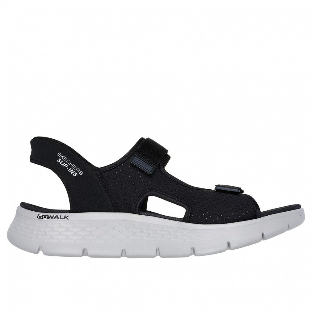 スケッチャーズ GO WALK FLEX SD 229210 BKGY メンズ スポーツサンダル : ブラック×グレー SKECHERS