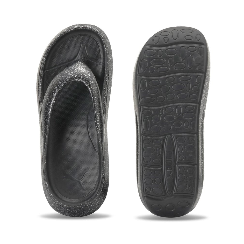 フラッター フリップ グリッター サンダル(ブラック-23.0cm)