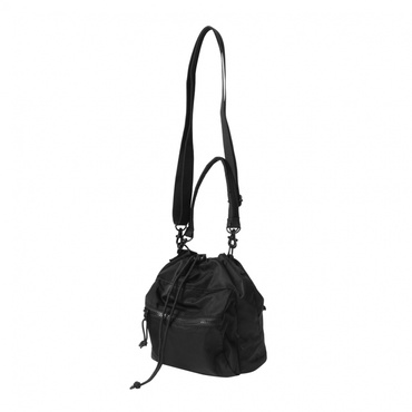 2WAY DRAWSTRING POUCH NYLON TWL BLK