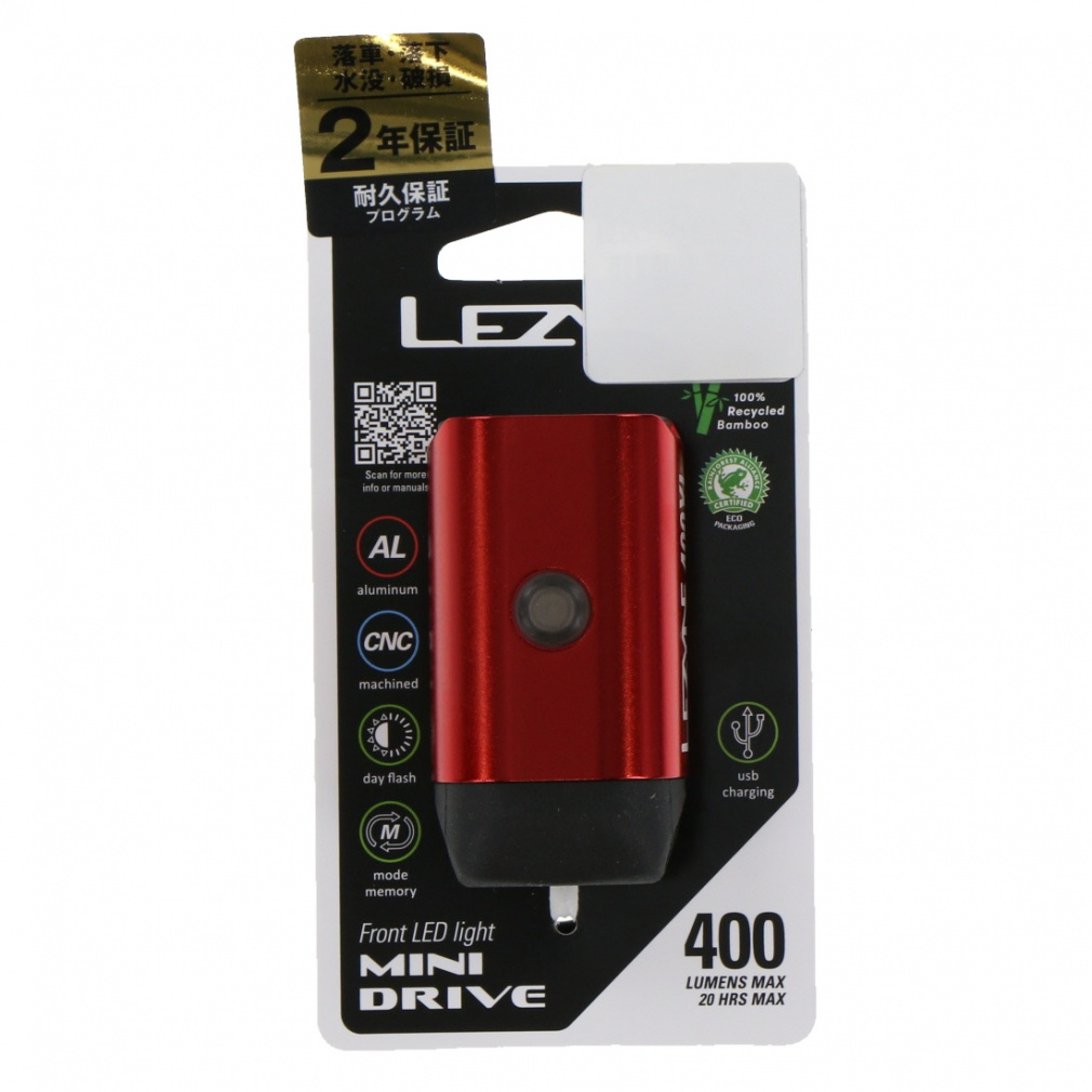 ���U�C�� MINI DRIVE 400 3502426006 RED �o�C�V�N�� ���C�g : ���b�h LEZYNE