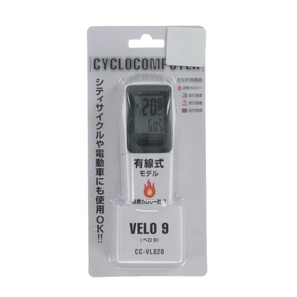 キャットアイ VELO9 CC-VL820 バイシクル スピードメーター : ブラック CAT EYE