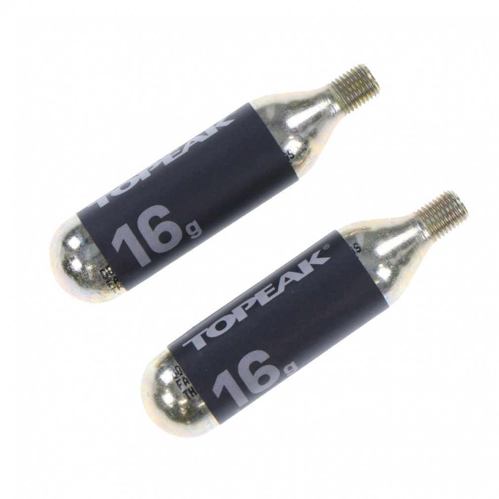 Topeak 携帯ポンプ 16g CO2カートリッジ付き トピーク 16g ネジ付 CO2カートリッジ 2本セット YPP12800 バイシクル