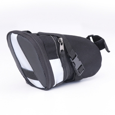 サドルバッグ 容量拡張 大容量 再帰反射 バイシクル 自転車 : BLACK