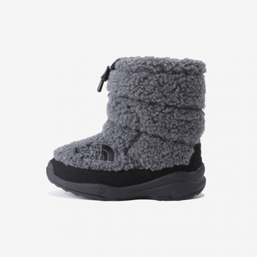 K Nuptse Bootie VII Fleece キッズ ヌプシ ブーティ VII フリース(グレー-15.0cm)