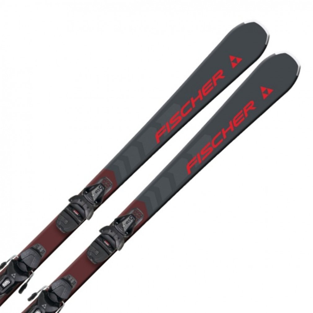 フィッシャー RC FIRE A30323 23-24年モデル メンズ スキー 板 ビンディング付き : グレー×レッド FISCHER