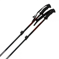 ハート 伸縮ポール AL-AJS スキー ポール : レッド×ブラック HART