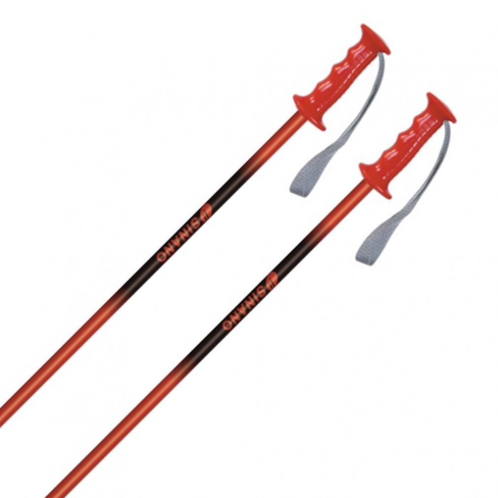 SINANO スキー ストック 100cm レッド　カーボンコンポジット　シナノ SINANO シナノ スキーポール ストック メンズ レディース＜2026＞CX