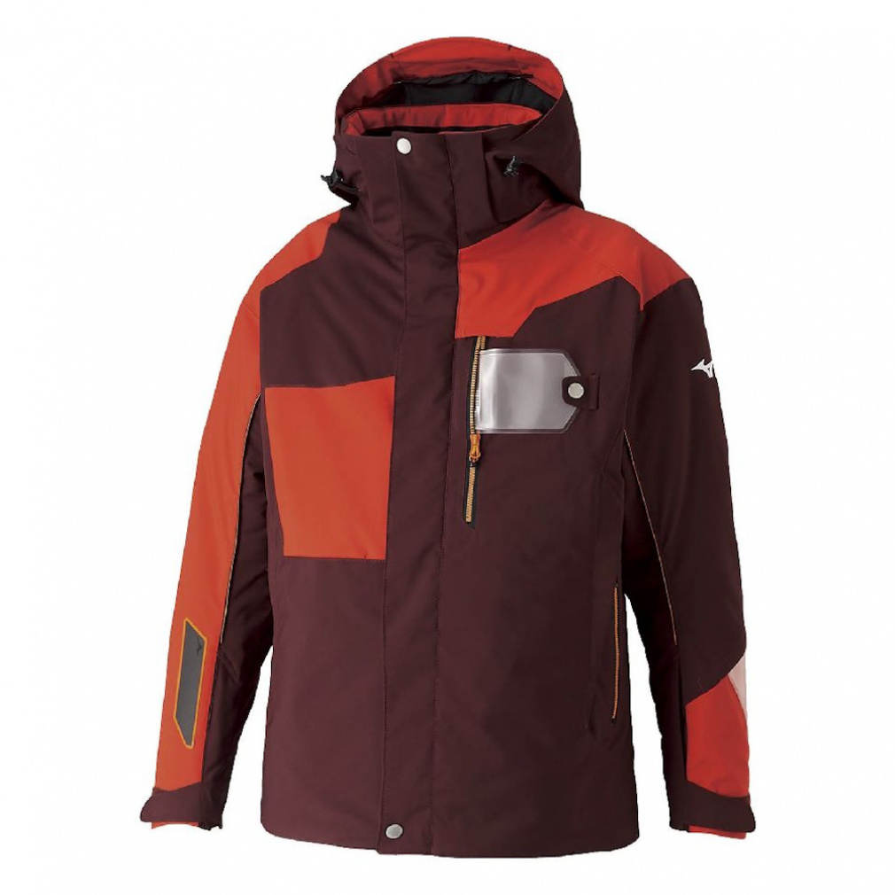 Mizuno Demo Team Solid Parka(バーガンディ×レッド-XS)