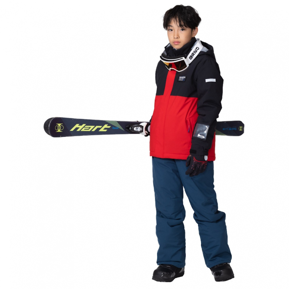 スキーウェア 上下セット(ブラック×ネイビー-130cm)