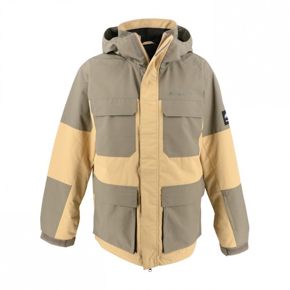スノーボードジャケット ユニセックス(カーキ×ベージュ-XS)