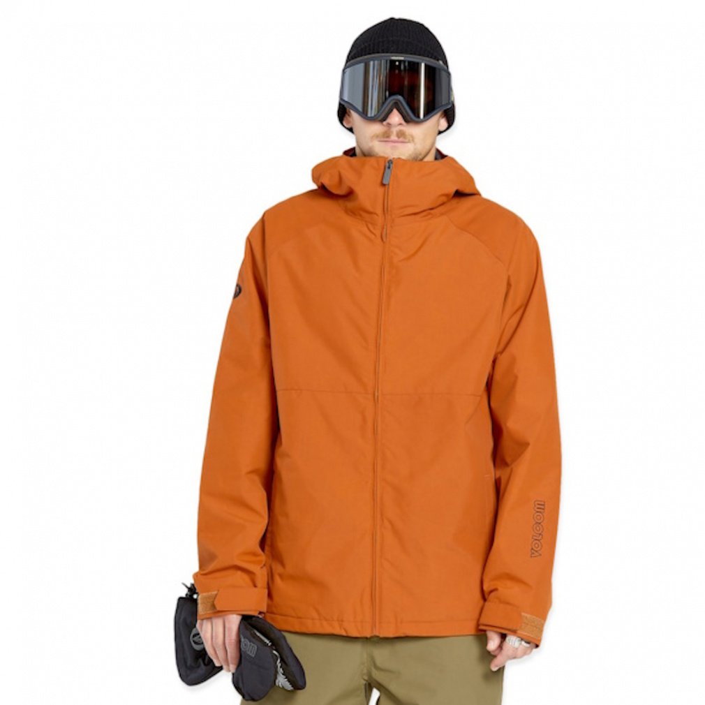 Volcom フード付きスノーボードジャケット グレー/オレンジ volcom - △△VOLCOM ボルコム スノーボードウェア(セット