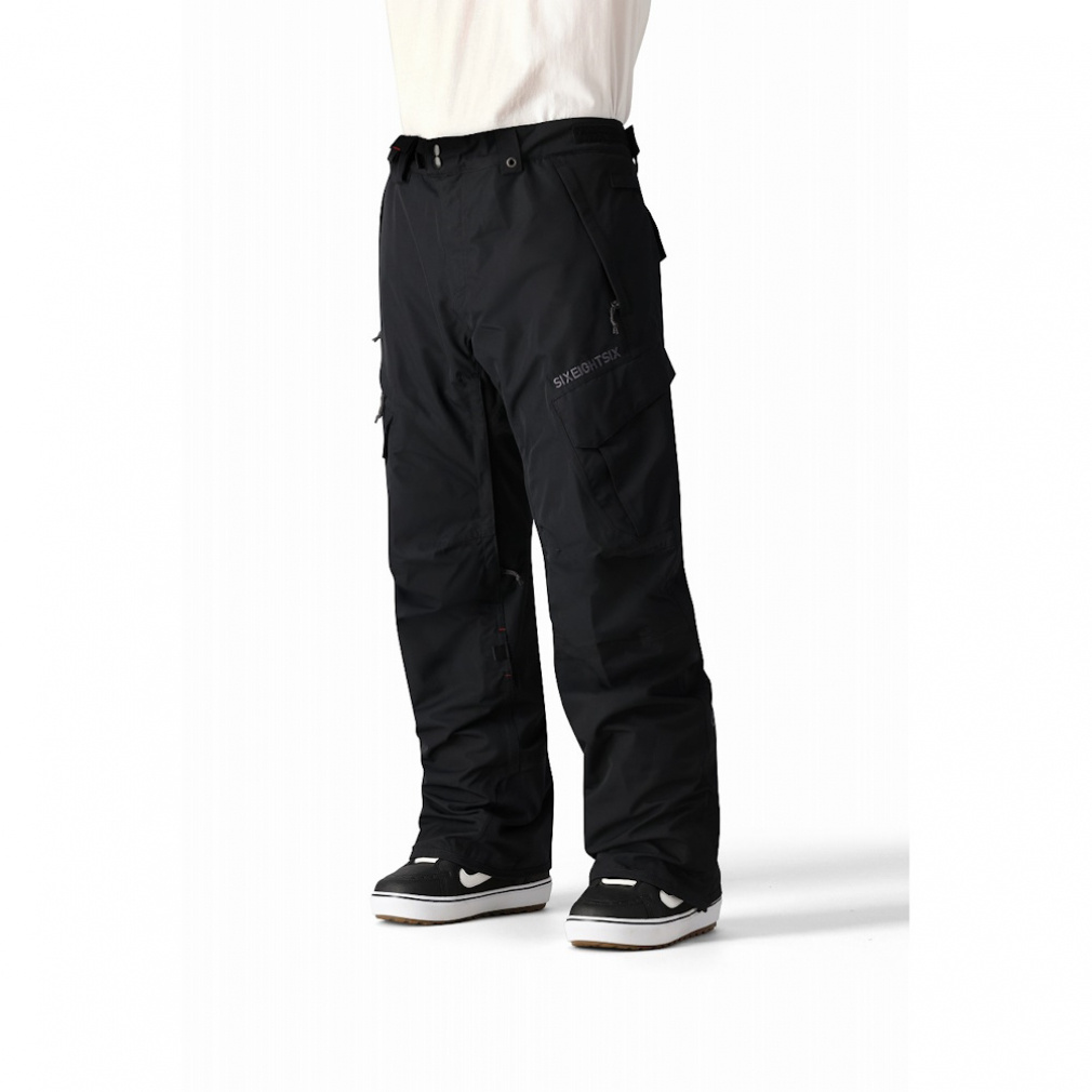 シックスエイトシックス メンズ スノーボード パンツ SMARTY 3-IN-1 CARGO PANT KCR210 : ブラック 686